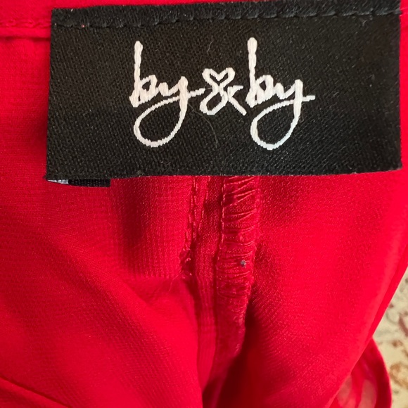 By & By Red Chiffon Giant Bow Blouse Size XL - Picture 11 of 12